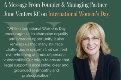  A Message from June Venters KC on International Women’s Day