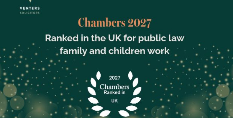 Chambers 2027: Venters Solicitors ranked again among the best in the UK 